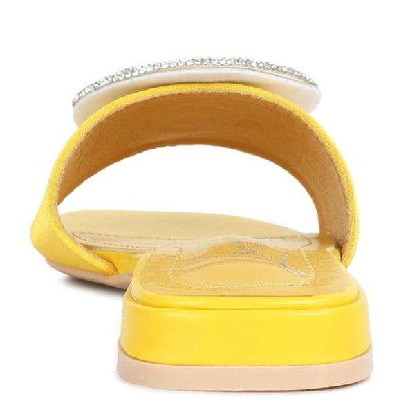 Ollilie Embellished Brooch Slip On Sandals - Picture 5 of 13